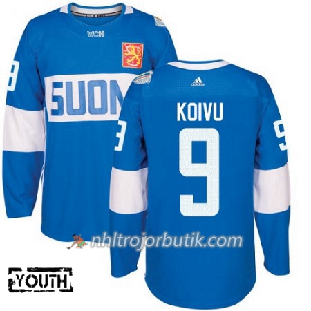 Finland Tröja Mikko Koivu 9 World Cup 2016 Barn Blå Premier